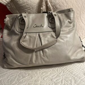 Coach Leather purse- cream color with a shimmer